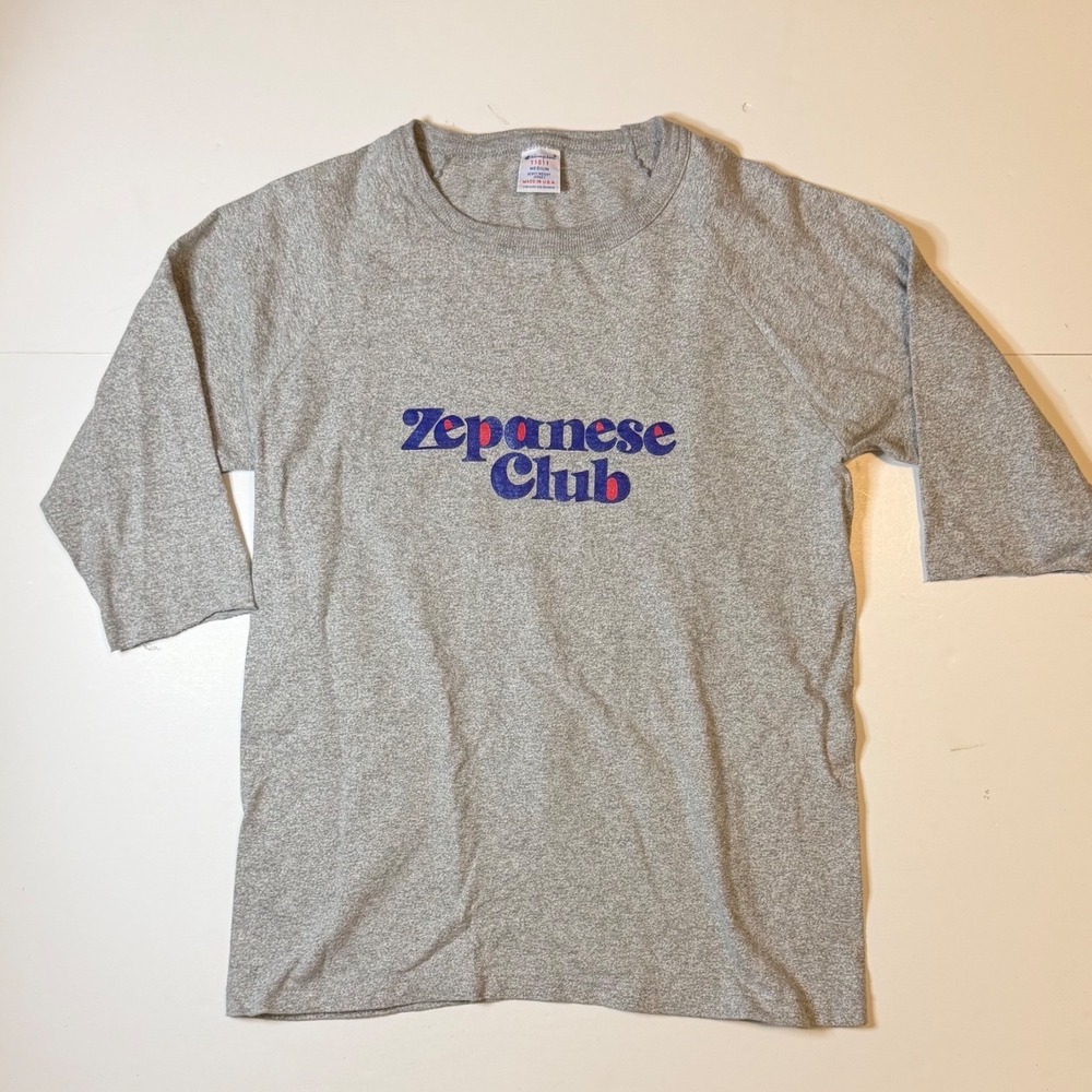 VTG Verdy Zepanese Club JPN Champion 3/4 Raglan Tshirt Mens M Gray USA Made Rare